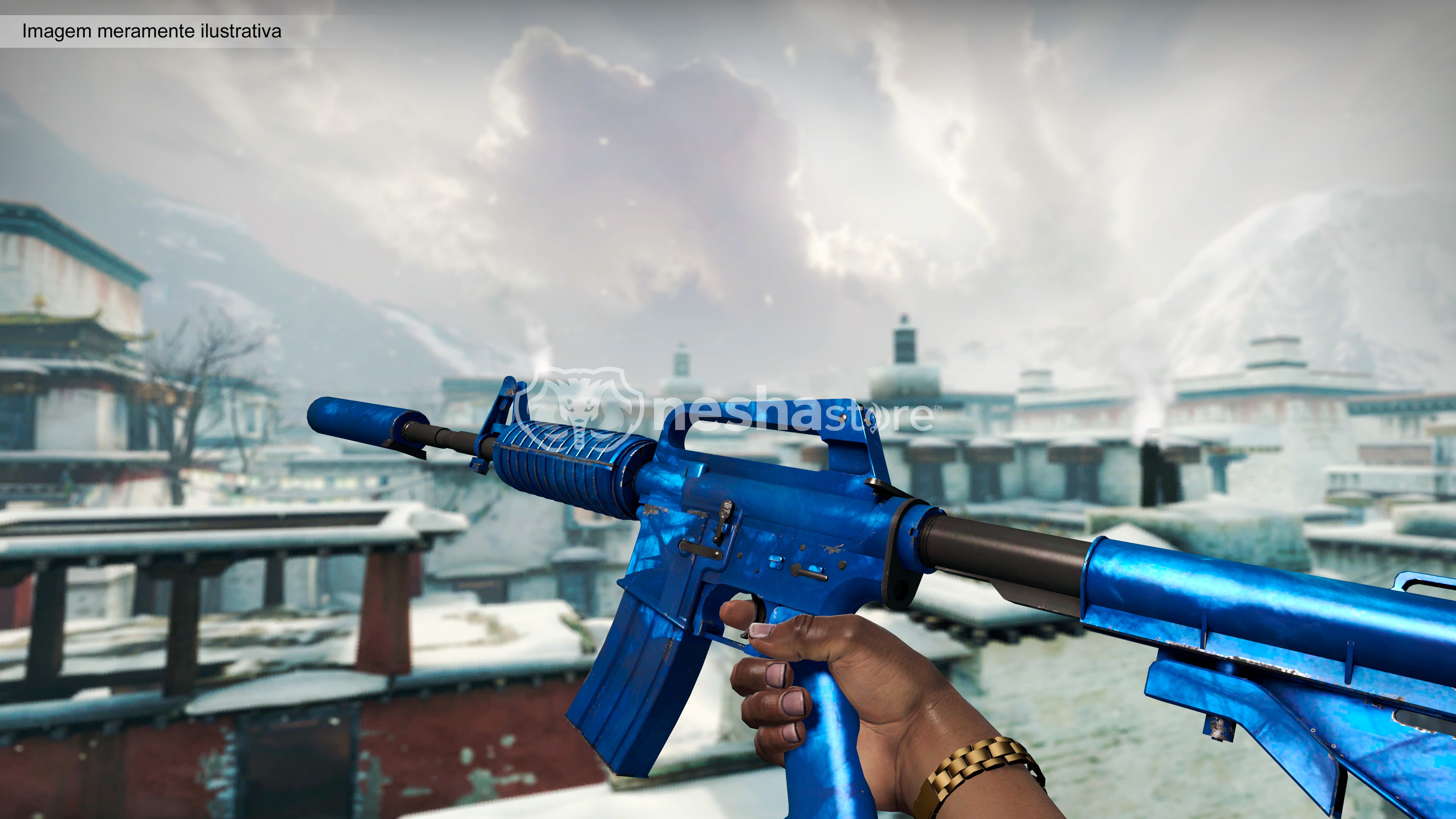 M4A1-S | Fósforo Azul (Pouco Usada)