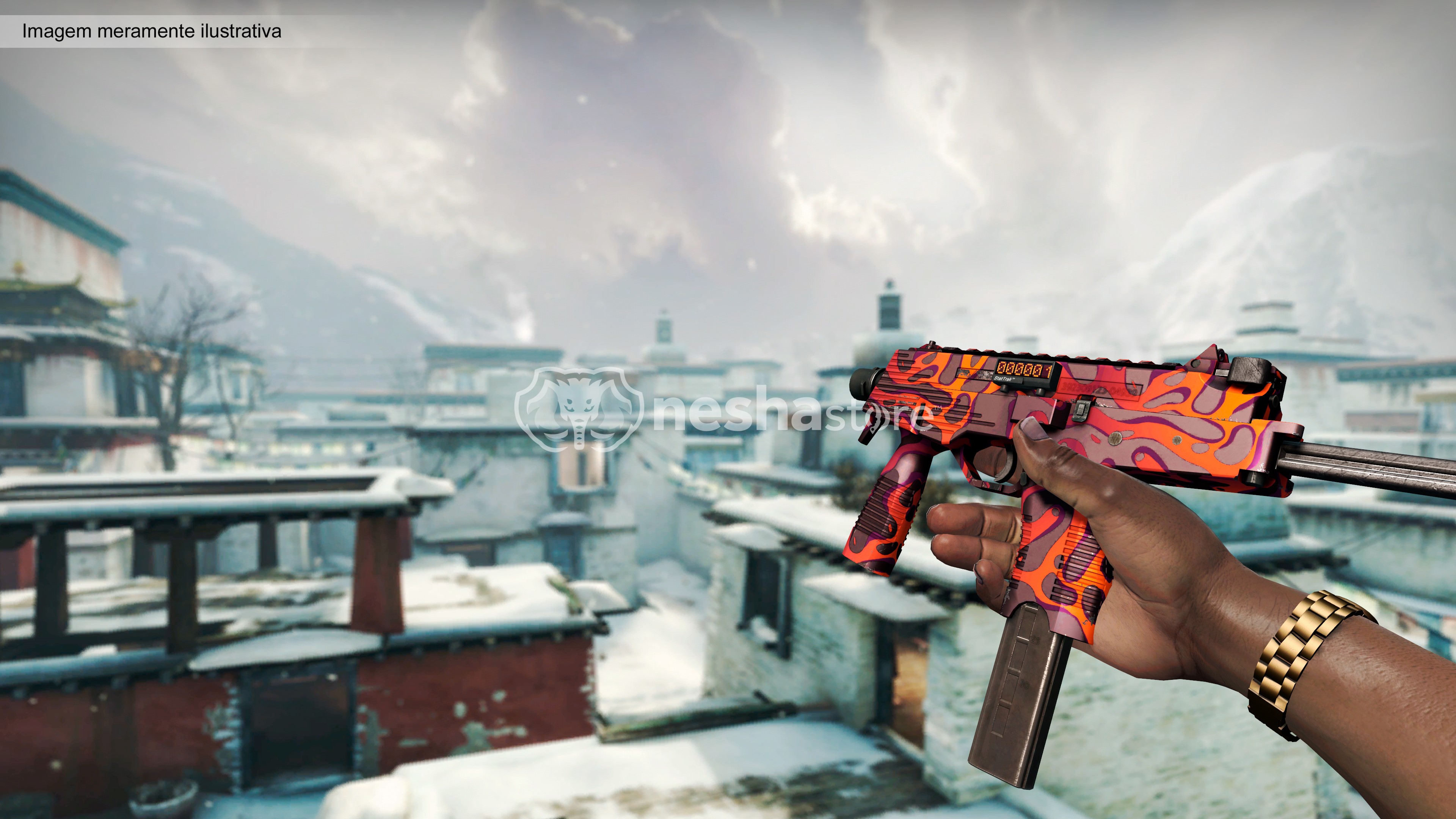 Stattrak Fn Inheritance MP9 (StatTrak™) | Dardo Venenoso Rubi (Nova de Fábrica)
